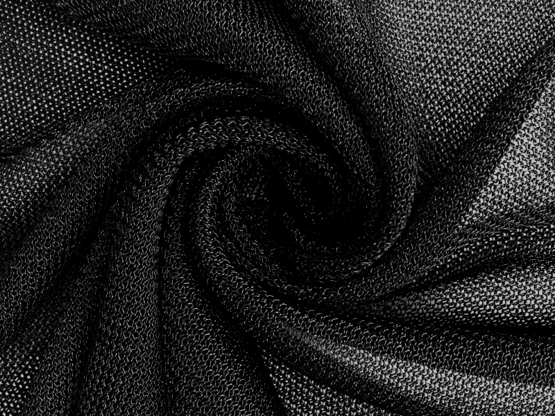 Metallic Chainmail Knit in Black | B&J Fabrics