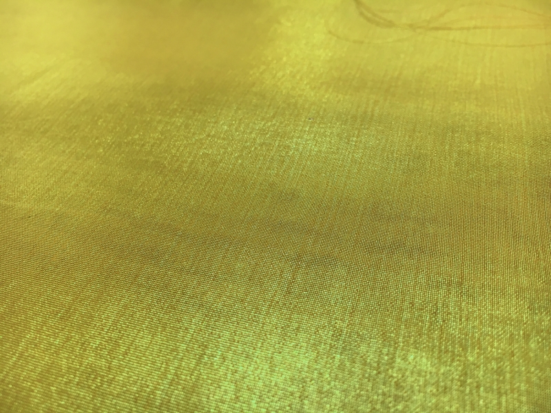 Microfiber Gold Metallic Chiffon in Chartreuse 2
