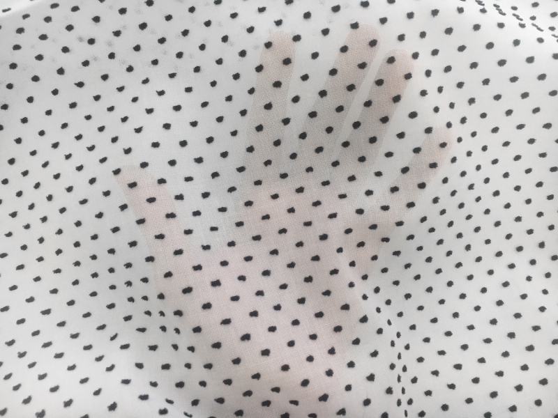 Cotton Swiss Dot in Black and White
