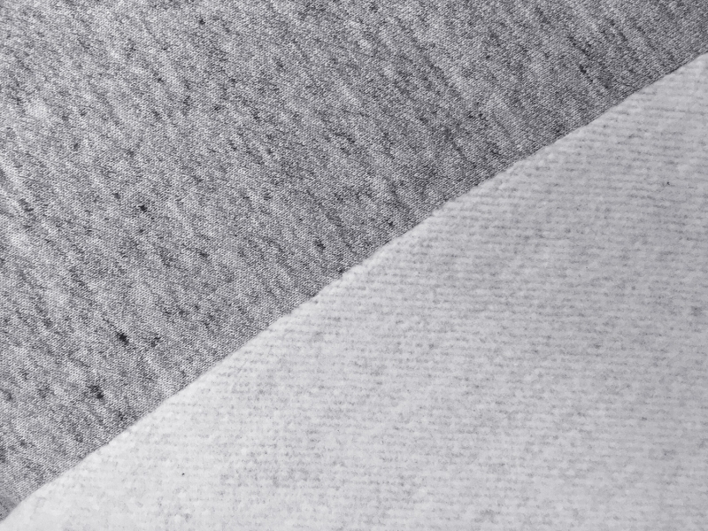 Japanese Cotton Sweatshirt Fleece in Dark Heather Grey | B&J Fabrics