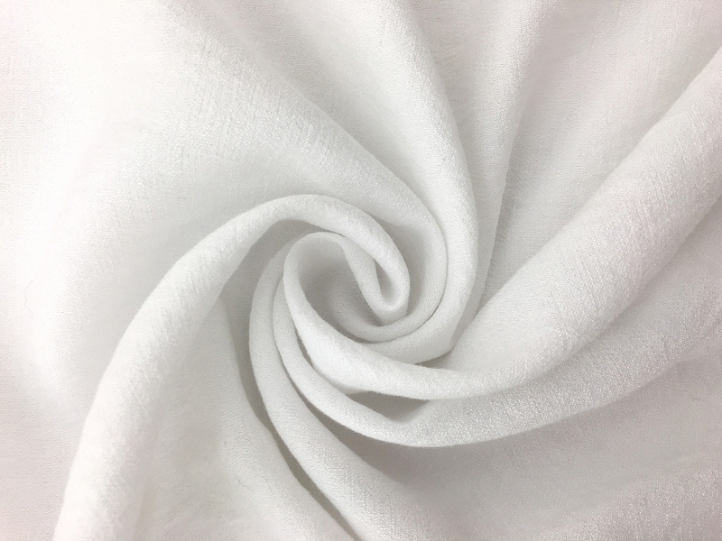 Rayon Nylon Crepe in White 1