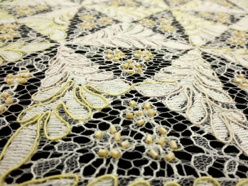 Beaded Embroidered Chantilly Lace2