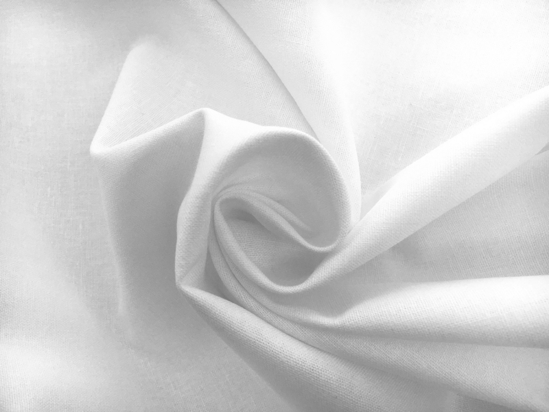 Linen Cotton Blend in White1