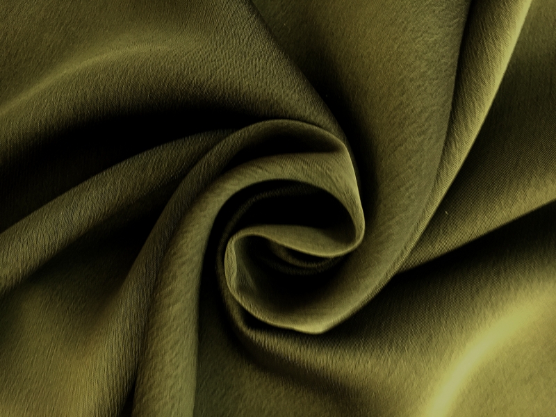 Iridescent Polyester Chiffon in Army Green0