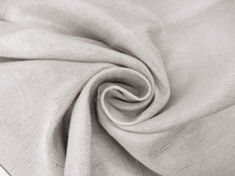 Metallic Linen Cotton Blend in Sterling Silver | B&J Fabrics