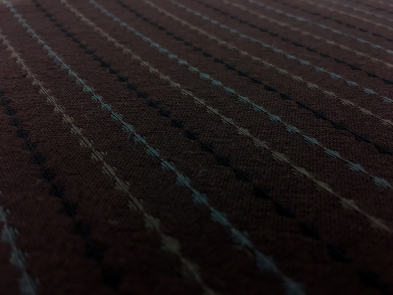 Japanese Cotton Woven Stripe Novelty in Brown2