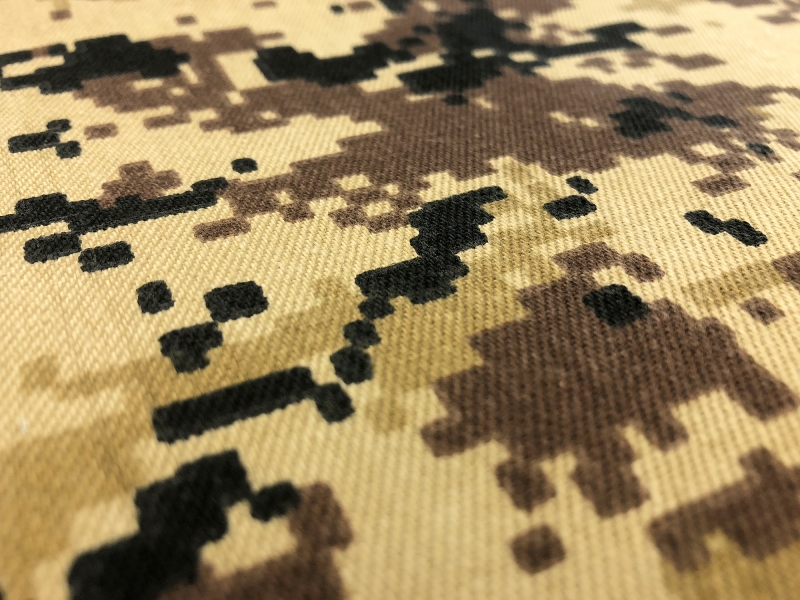 Khaki Pixel Camouflage Cotton Twill2
