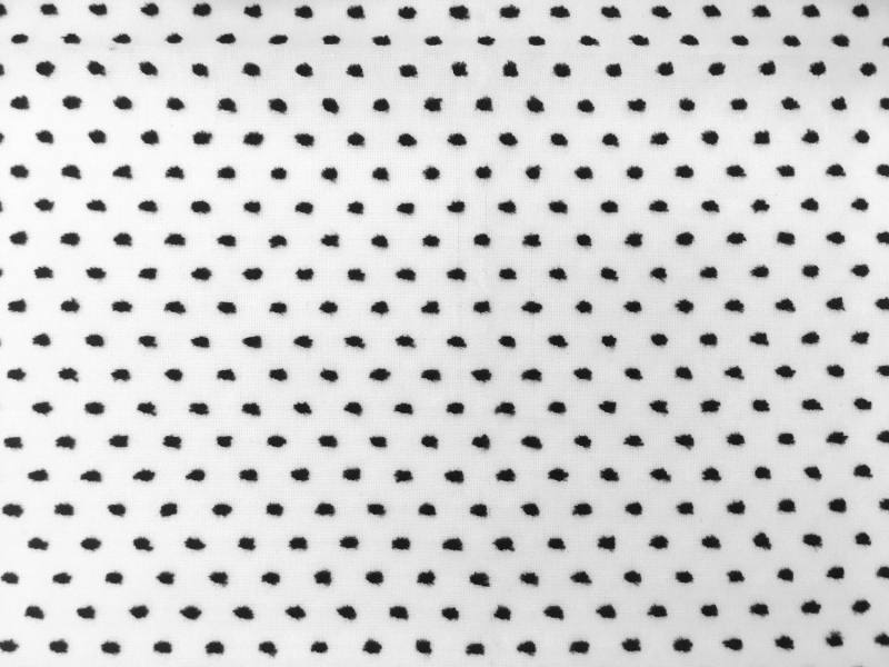Cotton Swiss Dot in Black and White