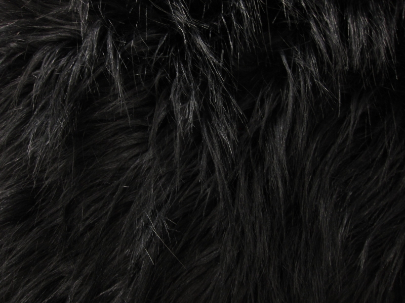 Flokati Faux Fur in Black