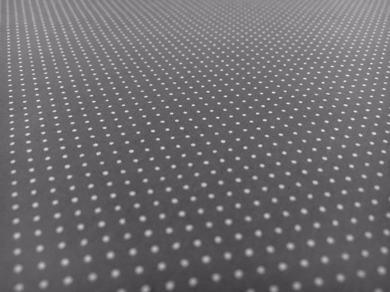 Cotton Broadcloth Petite Dot Print in Grey2