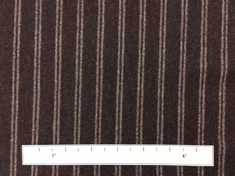 Italian Wool Blend Striped Flannel1