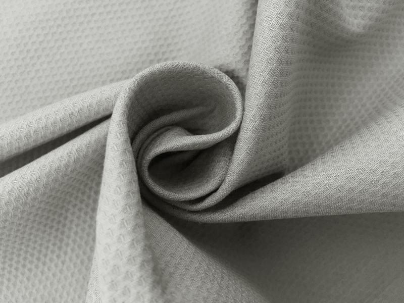 Italian Cotton Lycra Pique in Gray2