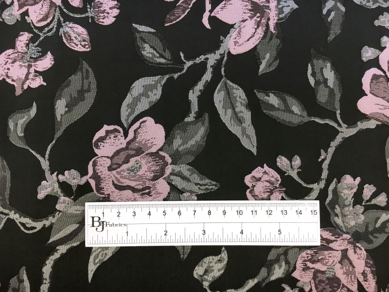 Polyester Jacquard Brocade with Florals1