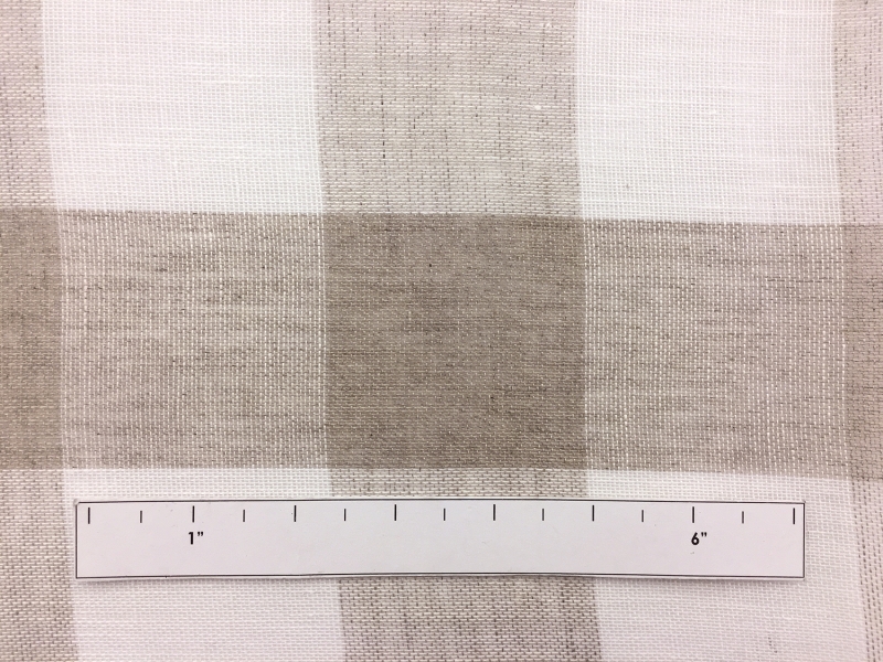 Linen Mesh Plaid in Natural and Ivory1