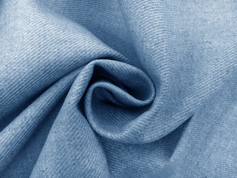Poly Cotton Linen Blend Twill in Cool Blue1