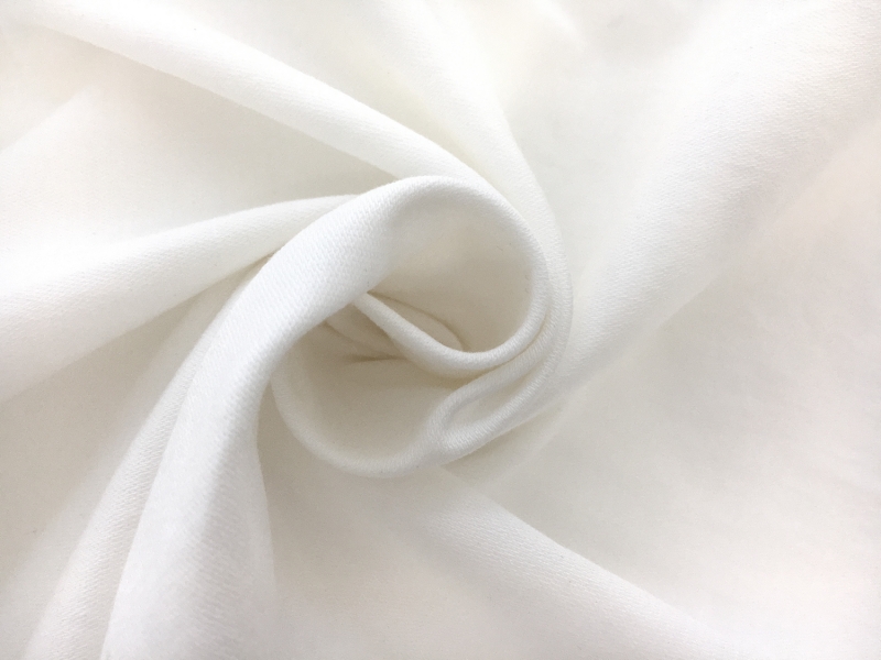Cotton Blend Stretch Satin Barathea in White2