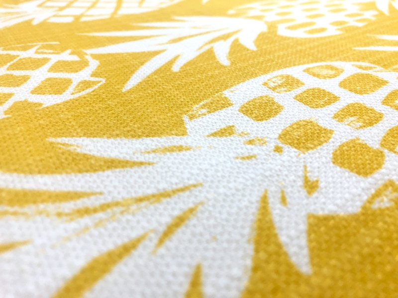 Yellow Pineapples Polyester Outdoor Print2