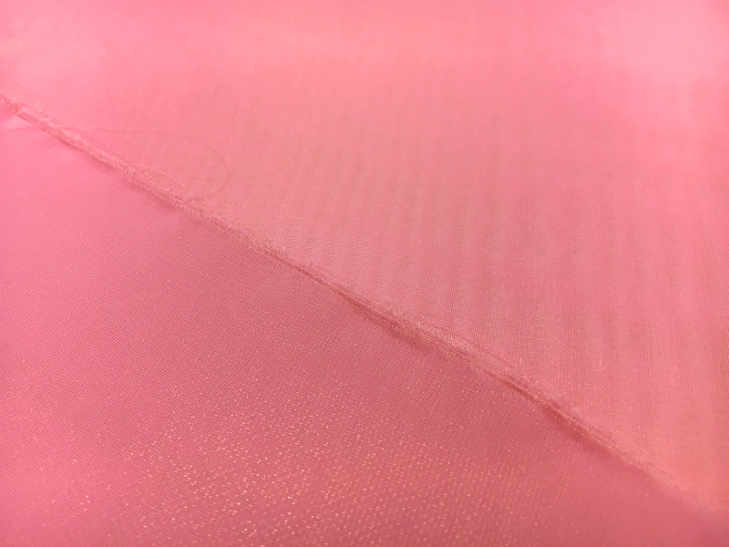 Microfiber Gold Metallic Chiffon in Bubblegum Pink1