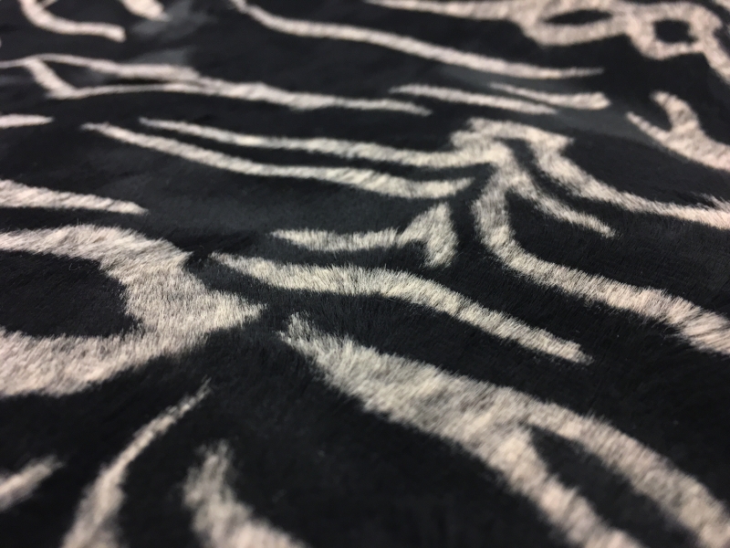 Tiger Faux Fur In Black And Natural2
