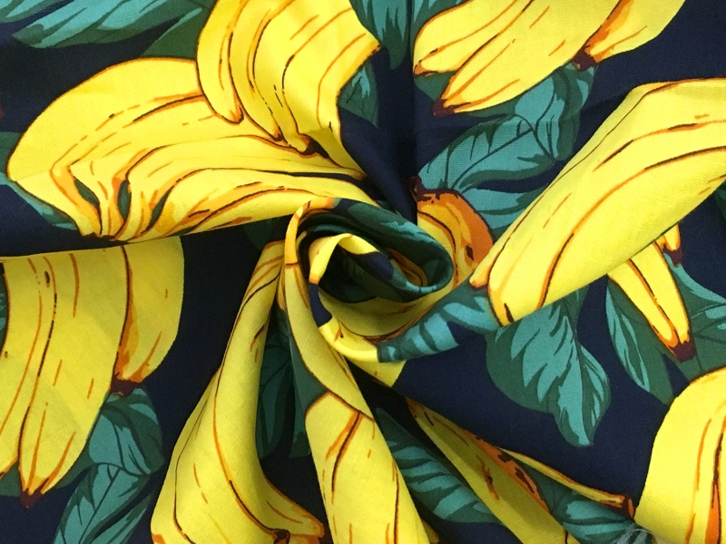 Cotton Broadcloth Banana Bunches Print1