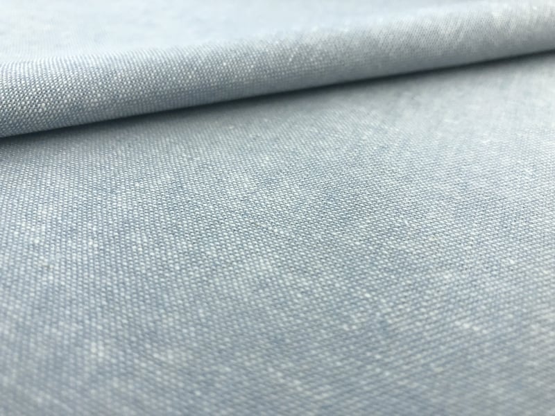 Yarn Dyed Linen Cotton Blend in Chambray0