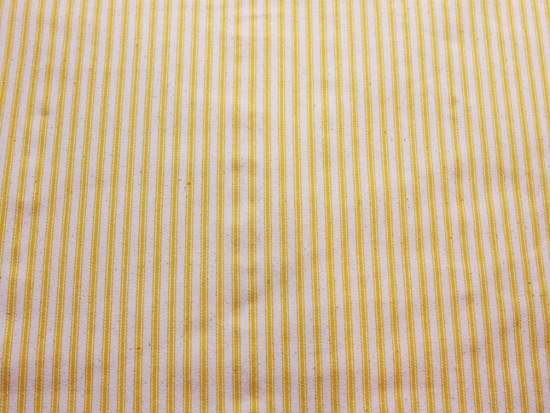 Cotton Ticking Stripe in Yellow0