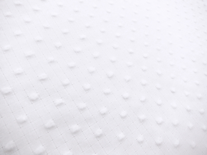 Cotton Plumetis in White0