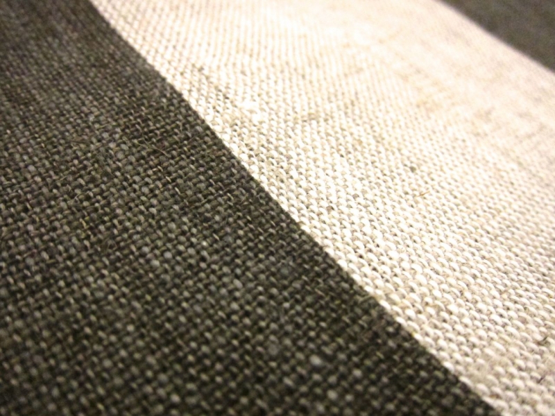 Linen Upholstery 3" Stripe in Smoke2