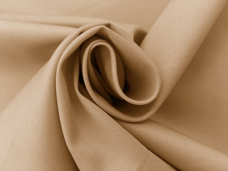 Combed Cotton Fineline Twill in Tan1