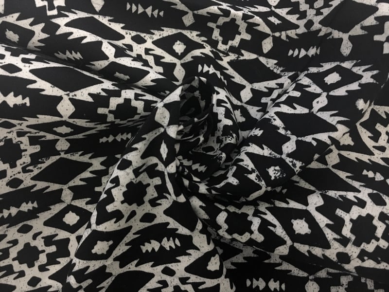 Cotton Batik in Black and White | B&J Fabrics