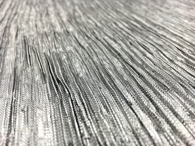 Novelty Shiny Metallic Plissé in Silver0