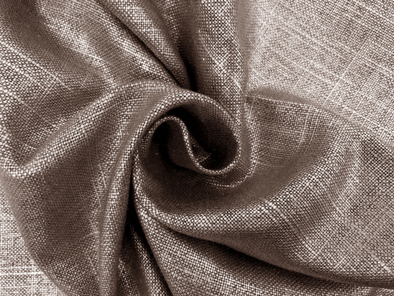 Metallic Linen Cotton Blend in Taupe1