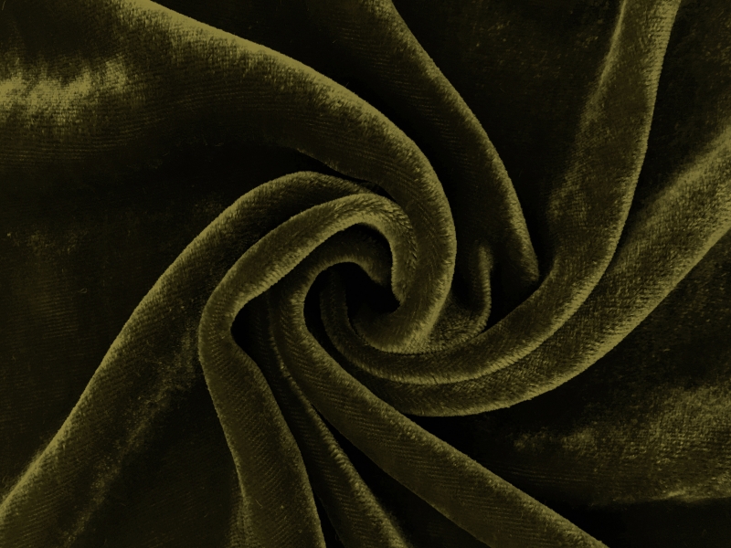 Silk and Rayon Velvet in Dark Green0