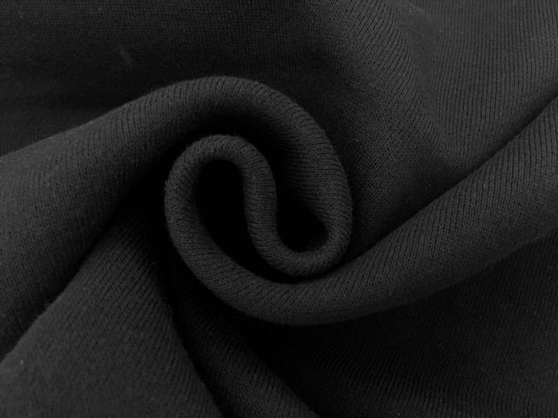 Japanese Cotton Sweatshirt Fleece in Black1