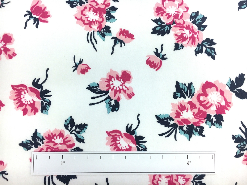 Cotton Broadcloth Hellebore Floral Print3