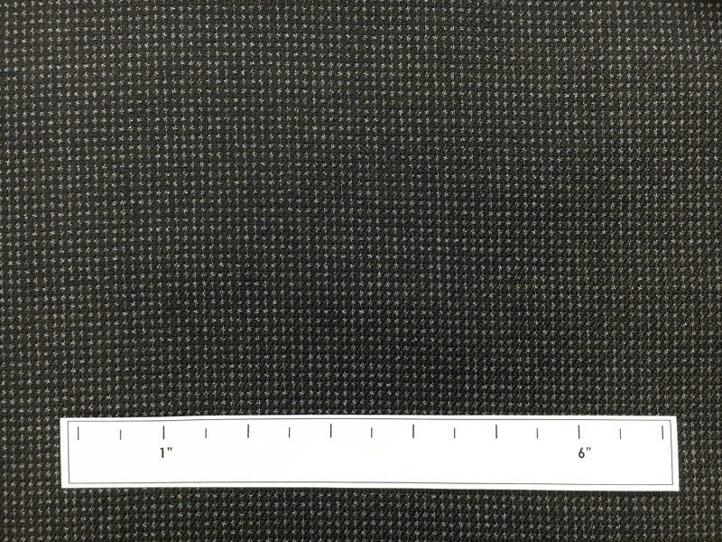 Italian Wool Cotton Blend Novelty Suiting in Navy and Olive1