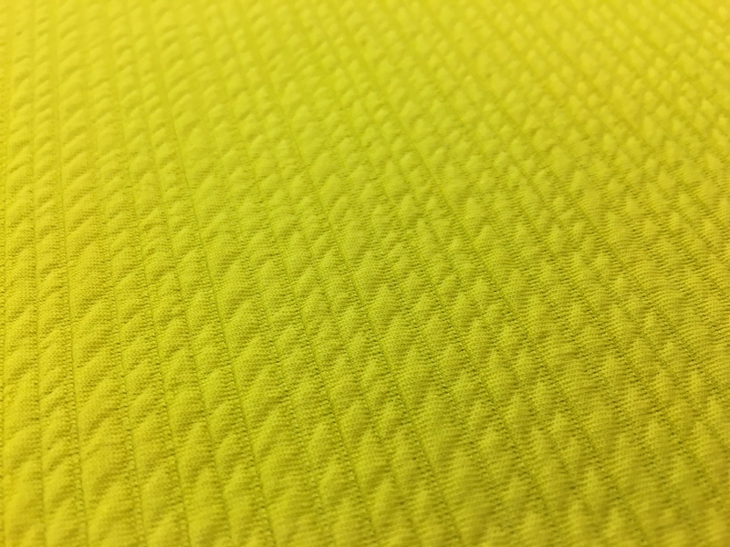 Polyester Spandex Novelty Knit in Chartreuse 2