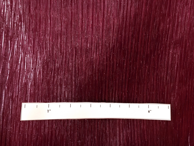 Polyester and Nylon Blend Pleated Organza in Raspberry1