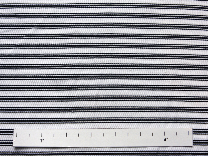 Cotton Ticking Stripe in Black0