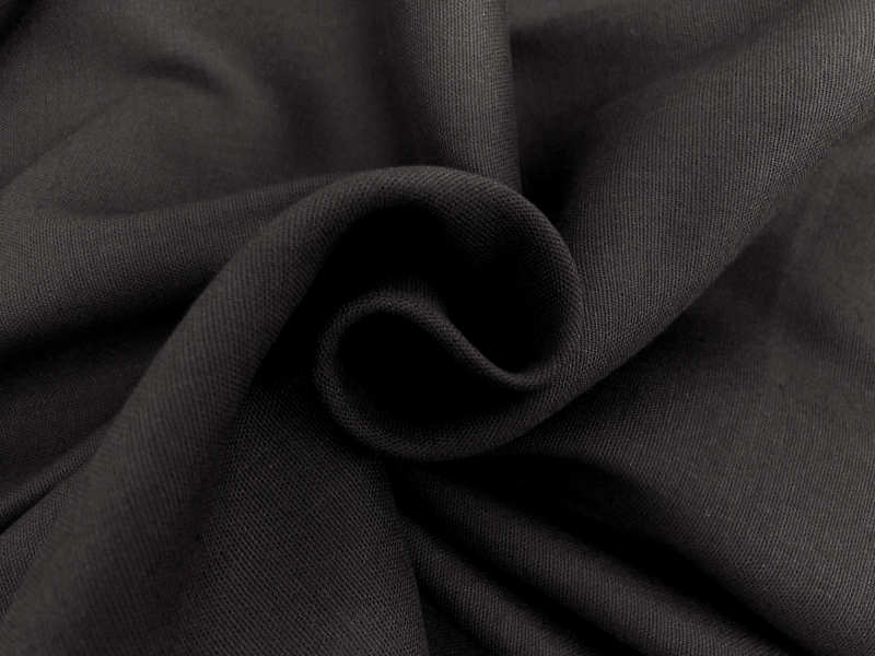 Linen Cotton Lycra Blend in Black1