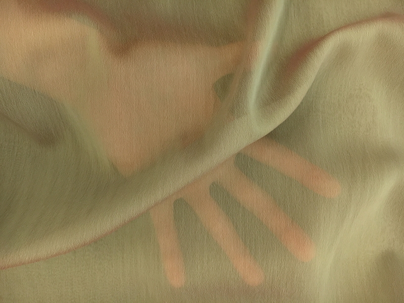 Iridescent Polyester Chiffon in Jade1