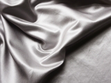 Silk and Cotton Sateen in Silver0