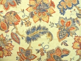 Linen Viscose Upholstery Floral Paisley Print0