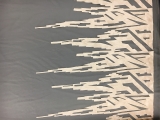 Metallic Embroidered Illusion wih Geometric Patterns0