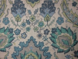 Linen Blend Upholstery Turkish Floral Print 0