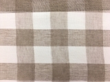 Linen Mesh Plaid in Natural and Ivory0