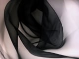 Japanese Polyester Extra Fine Organza in Black0