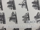 Printed Silk Chiffon (in Black)0