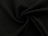 Italian Wool Blend Stretch Doubleface Twill Coating in Black0