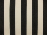 Cotton Upholstery 1.5" Stripe In Black And Pearl0